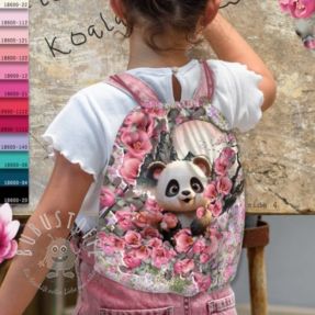 Dekostoff KIDS BACKPACK Sakura Panda PANEL