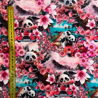 Dekostoff KIDS BACKPACK Sakura Panda PANEL