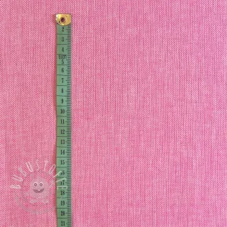 Leinen mit Baumwolle Fishbone fuchsia