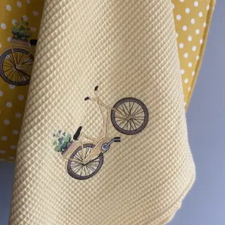 Waffelstoff soft yellow