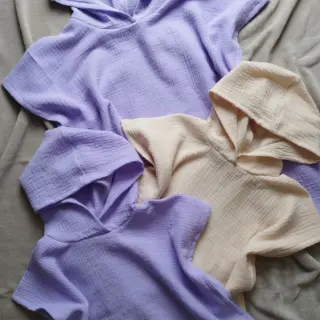 Double gauze/musselin bright violet