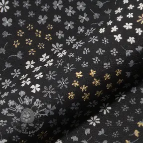 Dekostoff jacquard Flower Mix Sprinkle metallic deluxe