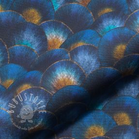 Dekostoff Scale Peacock Feather digital print