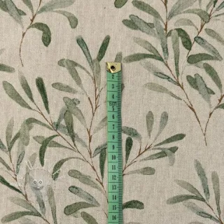 Dekostoff Linenlook Misletoe Painted Leaf