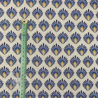 Dekostoff Linenlook Graphic Peacock