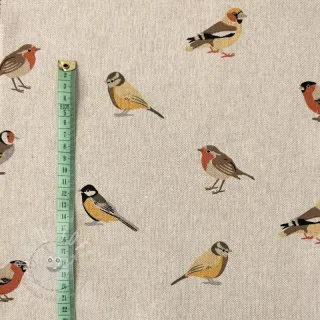 Dekostoff Linenlook Tiny Garden Birds