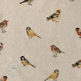 Dekostoff Linenlook Tiny Garden Birds