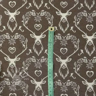 Dekostoff jacquard DOUBLE FACE Landhaus Deer Heart taupe