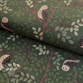 Dekostoff premium Forest Wood Owl