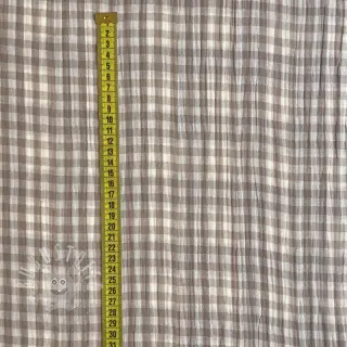 Double gauze/musselin Double sided CHECKS MINI sand