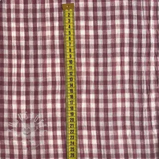 Double gauze/musselin Double sided CHECKS MINI rosewood