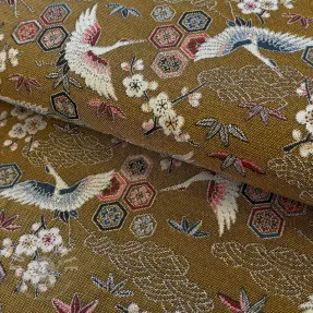 Dekostoff jacquard Grues or