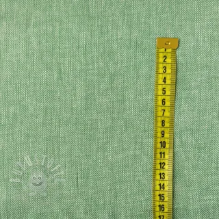 Leinen mit Baumwolle Fishbone green