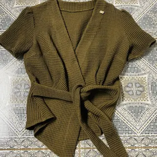 Waffelstoff moss green