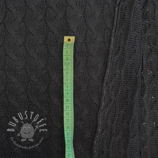 Strickstoff Jacquard CABLE black