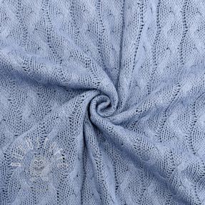 Strickstoff Jacquard CABLE blue