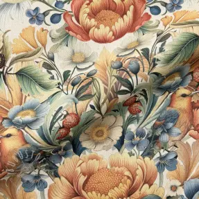 Dekostoff premium Linenlook Bloom Fruit Paradise digital print