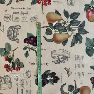 Dekostoff premium Linenlook Redfruit Jam Recipe digital print