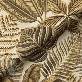 Dekostoff premium Leaf Embroidery digital print