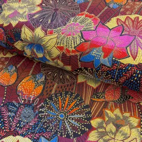 Dekostoff jacquard Opium allover rouge