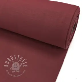 Baumwoll Bündchenstoff glatt PREMIUM brown beere dark