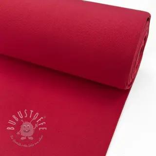 Baumwoll Bündchenstoff glatt PREMIUM marlboro red