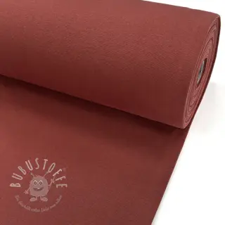 Baumwoll Bündchenstoff glatt PREMIUM dark rust