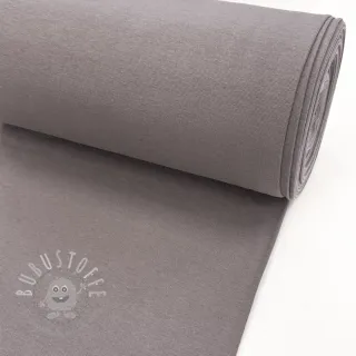 Baumwoll Bündchenstoff glatt PREMIUM dark pebble