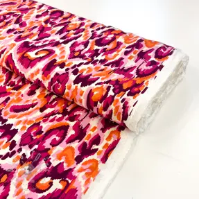 Viskosestoff STRETCH Ikat fuchsia