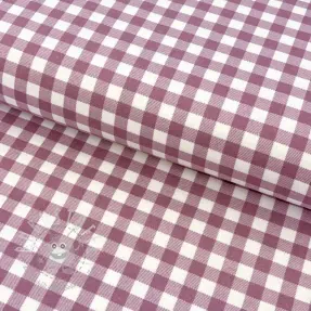Baumwollstoff FLANNEL Check mauve