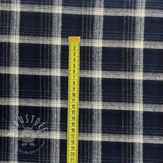 Scottish Check YARN DYED BRUSHED navy