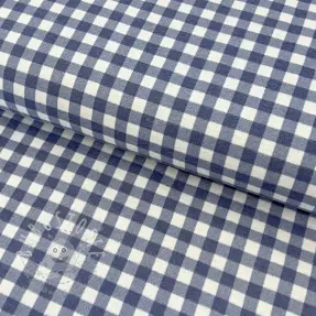 Baumwollstoff FLANNEL Check blue