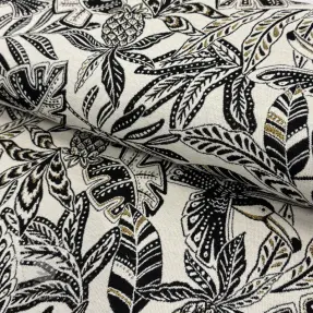 Dekostoff jacquard Fortuna blanc
