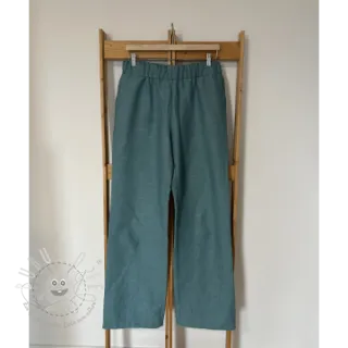 Leinenstoff gewaschen 170 g ocean green