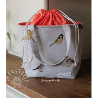 Dekostoff Linenlook Tiny Garden Birds