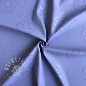 Regenmantel Stoff Happy faces purple
