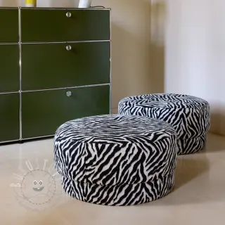 Dekostoff jacquard Tanzanie noir blanc