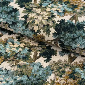 Dekostoff jacquard Aubusson emeraude