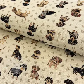 Dekostoff GOBELIN PREMIUM Little dachshund play