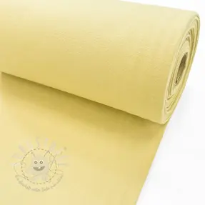 Baumwoll Bündchenstoff glatt PREMIUM pale banana