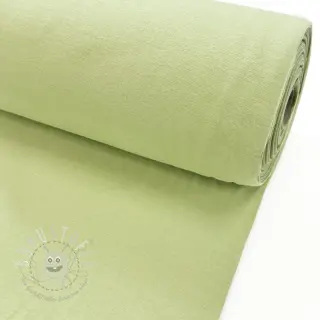 Baumwoll Bündchenstoff glatt PREMIUM lime cream