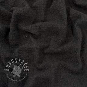 Baumwollstoff SLUB WASHED black