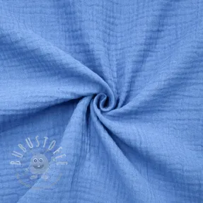 Double gauze/musselin royal blue ORGANIC