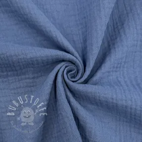 Double gauze/musselin midnight blue ORGANIC