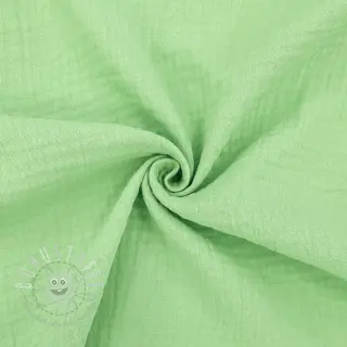Double gauze/musselin light lime ORGANIC