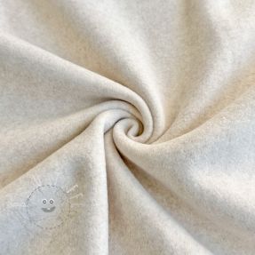 Fleece COTTON beige melange ORGANIC