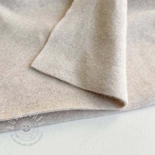 Fleece COTTON beige melange ORGANIC