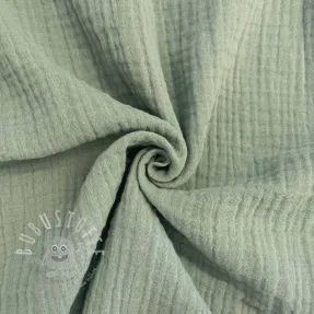 Double gauze/musselin dark mint ORGANIC