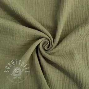 Double gauze/musselin moss green ORGANIC