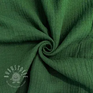 Double gauze/musselin dark green ORGANIC